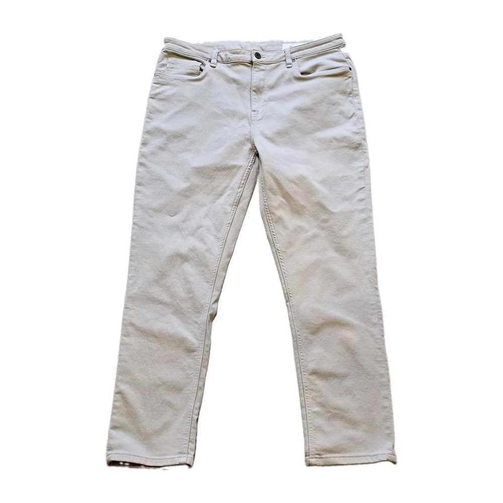 The Perfect Jean NYC Pants Mens 36x30 Denkhaki Light Khaki Slim Stretch Comfort